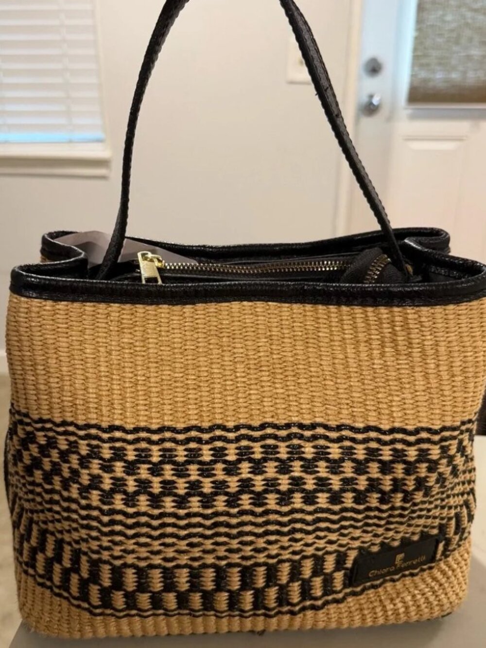 Chiara Ferretti Woven Handbag  euc